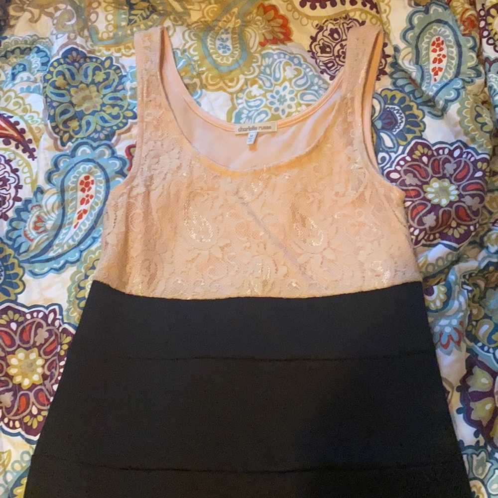 Pink and Black Dress
